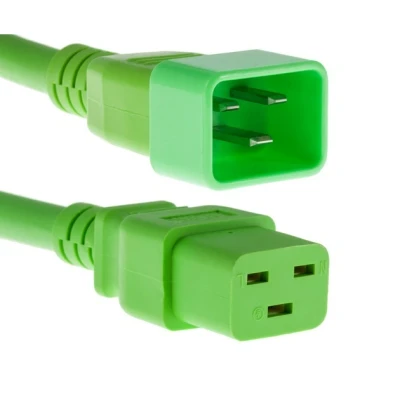 Afbeelding van C19 C20 stroomkabel voor UPS/PDU 3x 1,50mm / groen 5 meter