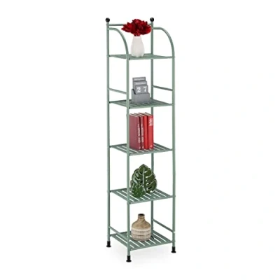 Afbeelding van Relaxdays badkamerrek 5 etages keukenrek opbergrek badkamer rek metaal groen