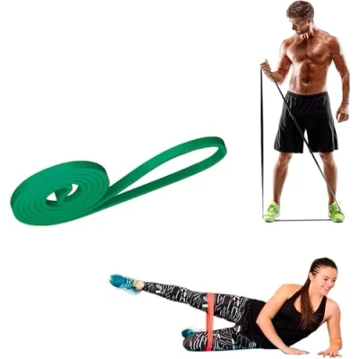 Afbeelding van Trainingsband, elastische weerstandsband voor fitness, crossfit training mannen en vrouwen, groen, 15 kg