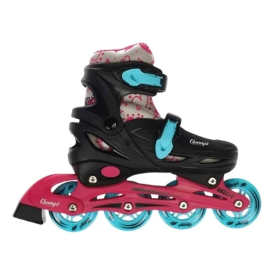 Afbeelding van Champz Verstelbare Inline Skates voor Kinderen; Beginners Skeelers Roze Maat 30 33 Hardboot ABEC7