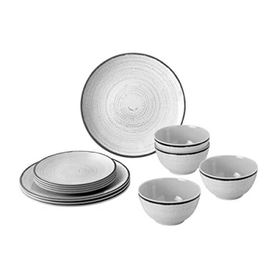 Afbeelding van BRUNNER Campingserviesset (12 delige set) voor 4 personen Midday Tivoli van hoogwaardig melamine, antislip en duurzaam