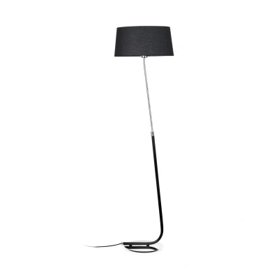 Afbeelding van FARO BARCELONA Vloerlamp Hotel met stoffen kap in zwart