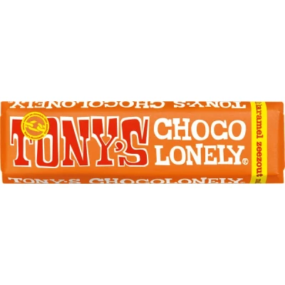 Afbeelding van Chocolade Tony&#039;s Chocolonely karamel zeezout reep 47gr