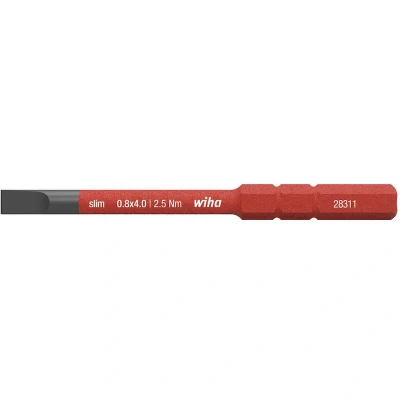 Afbeelding van Wiha Bit slimBit electric sleufkop (34580) 4,0 mm x 75
