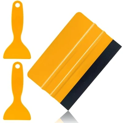 Afbeelding van Duurzame Suède Viltrandwisser, Autofolie wikkelwisser, Professionele Zuigmond Met Vilt, Voor Zelfklevende Folie, Autofolie, Breng 2 Stuks Plastic Mee