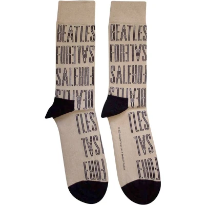Afbeelding van The Beatles For Sale Text Outlines Repeat Sokken Creme