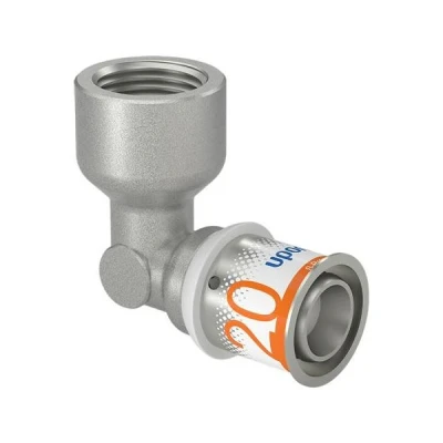 Afbeelding van Uponor S Press Plus perskoppeling 1/2&quot; binnendraad x Ø20 knie. Artikelnr: 1070540