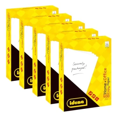 Afbeelding van Idena 90950 Kopieerpapier A4, 5 pakken van 500 vellen 80 g/m², wit printerpapier voor laser en inkjetprinters