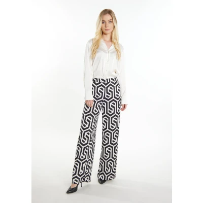 Afbeelding van Dreimaster Broek, Dames, Maat: 42, Schwarz wollweiss