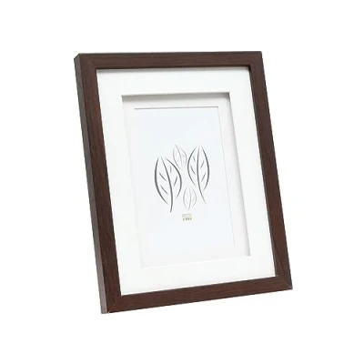 Afbeelding van Deknudt Frames fotolijst S65KQ1 bruin met passe partout foto 10x15