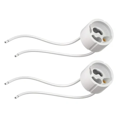 Afbeelding van ledscom.de 2 stuks GU10 fitting, keramisch, wit, 230V AC, max. 25W