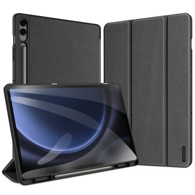 Afbeelding van Dux Ducis Tablet hoes geschikt voor Samsung Galaxy Tab S10 Plus (2024) Domo Book Case Auto Wake/Sleep functie Zwart