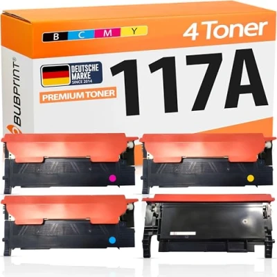 Afbeelding van Bubprint 117A 4 tonercartridges met CHIP Compatibel voor HP Tonerset kleurenlaser MFP 179fwg 178nwg 150nw 179fnw 150a 178nw W2070A W2071A W2072A W2073A