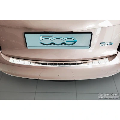Afbeelding van Avisa RVS Achterbumperprotector passend voor Fiat 500e Berlina 3 deurs 2020 &#039;Ribs&#039;