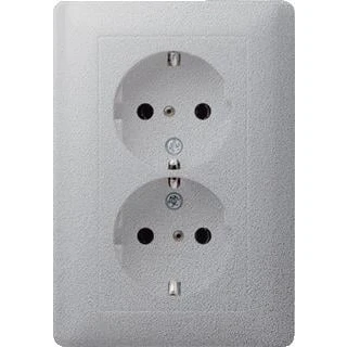 Afbeelding van Gira Systeem 55 wandcontactdoos randaarde 16A 250V 2 voudig kleur