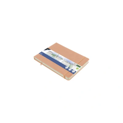 Afbeelding van Kangaro schetsboek A5 landscape oudroze PU hardcover met elastiek en lint K 861232