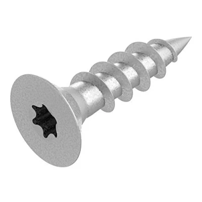Afbeelding van SECCARO spaanplaatschroef 4 x 16 mm, staal verzinkt, houtschroef met volledige schroefdraad, TX/zeskant, 500 stuks