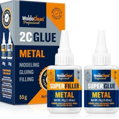 Afbeelding van Superlijm 2 componenten met activator voor metaal waterproof, hittebestendig &amp; naaldsluiting
