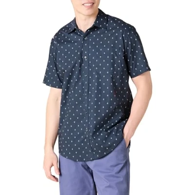 Afbeelding van LVCBL Gestreept Overhemd met Knoopsluiting voor Heren Lange Mouwen Kraag Zwart maat 2XL