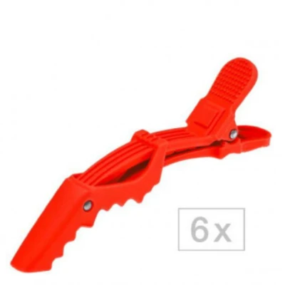 Afbeelding van Efalock Shark Clips Soft rood 6 stuks
