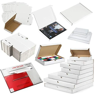 Afbeelding van Witte PIP Kartonnen Grote Brief Postbus Amazon Ebay Online Verkoper Royal Mail Friendly (C6 (166x114x24mm), Pack van 5)