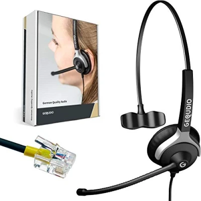 Afbeelding van GEQUDIO Headset 1 Ohr voor Mitel,Aastra,Poly,Gigaset RJ Kabel