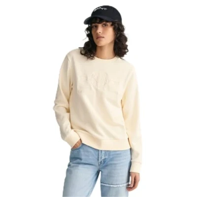 Afbeelding van GANT Tonal Archive Shield Sweater, Dames, Maat: Medium, Linen