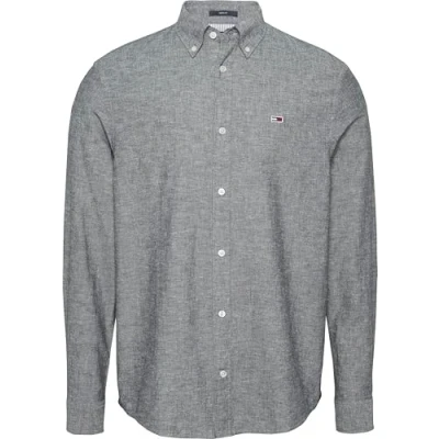Afbeelding van Tommy Hilfiger Regular Fit Linnen Blend Overhemd Heren