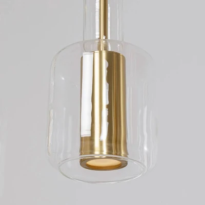 Afbeelding van Kare Candy Bar hanglamp, goudkleurig, staal, glas, 5 lamps.