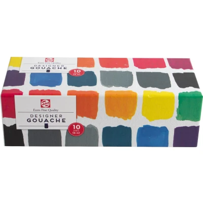 Afbeelding van Talens plakkaatverf extra fijn 16 ml, set van 10 flacons