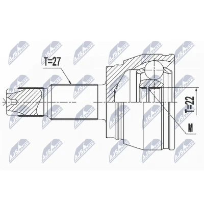 Afbeelding van Homokineet reparatie set, aandrijfas NTY NPZ FT 057