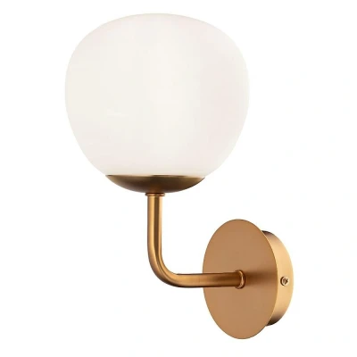 Afbeelding van Maytoni Wandlamp Erich in messing met glazen kap