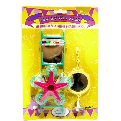 Afbeelding van Happy Pet Bird Toy Mp Spiegel/Ladder/Carousel 20X9X4 CM