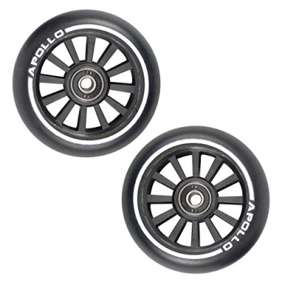Afbeelding van Apollo Stuntstep wielen 100 mm Pro Wheels met nylon core ABEC 9 kogellagers, reservewielen geschikt voor stunt , freestyle en kickscooters