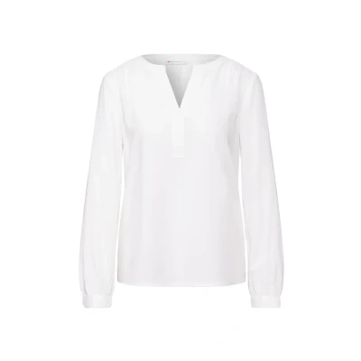 Afbeelding van Street One IN UNI Blouse, Dames, Maat: 44, Weiß