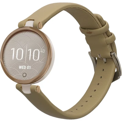 Afbeelding van kwmobile lederen horlogebandje geschikt voor Garmin Lily Sport polsband Echt leren smartwatch bandje Activity tracker horloge band in steengrijs