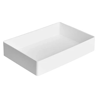 Afbeelding van Amazon Basics Organizer bak, rechthoekig, plastic, wit, voor accessoires