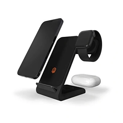 Afbeelding van STM Goods ChargeTree Swing 3 in 1 laadstation voor telefoon, AirPods, Apple Watch, zwart