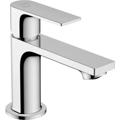 Afbeelding van Hansgrohe rebris e eengreeps wastafelkraan 80 coolstart ecosmart met pop up trekwaste 4 l min chroom 72587000