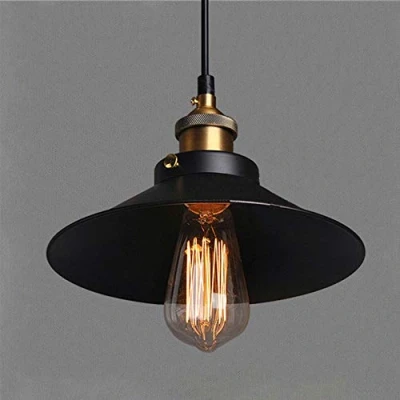 Afbeelding van Mengjay Metalen retro hanglamp industriële vintage plafondlamp kroonluchter Edison fitting E27 plafondverlichting plafondlamp, Ø 26 cm