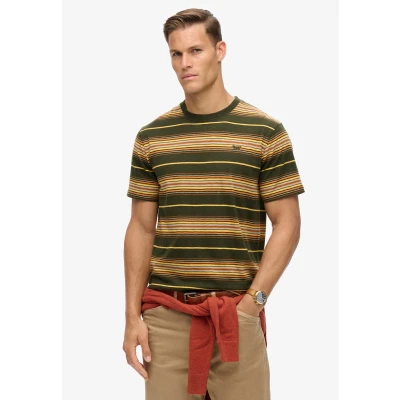 Afbeelding van Superdry Tshirt print, Heren, Maat: XXL, Olive stripe