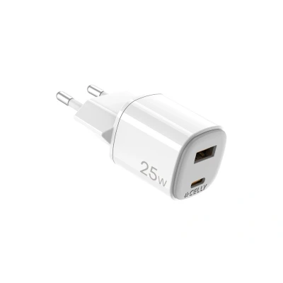 Afbeelding van Oplader Celly UPTC1USB1USBC25 Wit