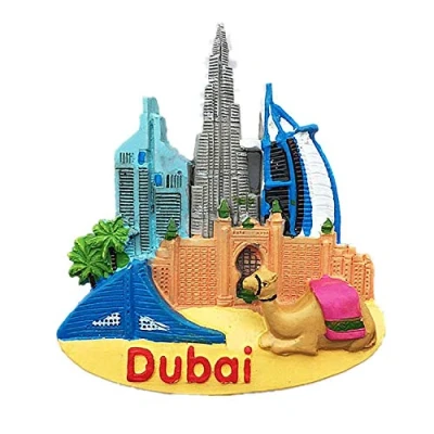 Afbeelding van 3D Burj Al Arab, Khalifa, Atlantis van Dubai koelkast magneet, Huis &amp; keuken decoratie magnetische sticker magneet reizen souvenir cadeau