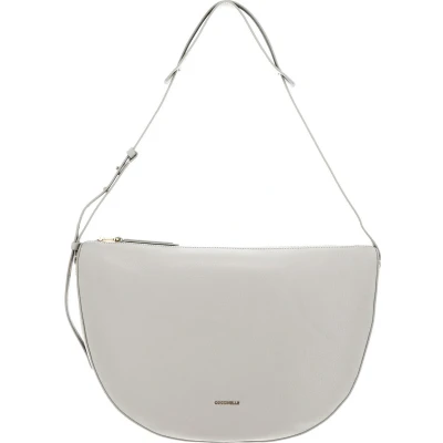 Afbeelding van COCCINELLE Leren Schoudertas Lea Shoulderbag Gelso Lichtgrijs