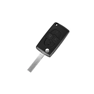 Afbeelding van Sleutelhoes voor Peugeot 807 1007 Citroen C8 Fiat Ulysse 4 knoppen, model zonder batterijsleuf, afstandsbediening Phonillico®