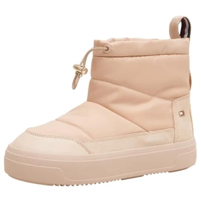 Afbeelding van Tommy Hilfiger FLAG MINI Korte laarzen, Dames, Maat: 40, Misty blush Leer en textiel