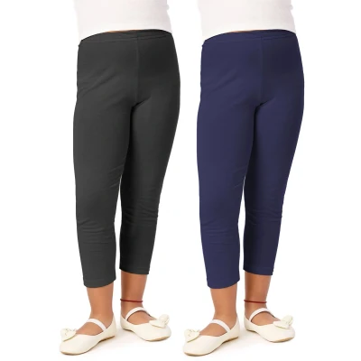 Afbeelding van Merry Style Meisjes 2Pack Leggings Sport Vrijetijdsbroek ¾ Lang Viscose Sporbroek Yogabroek Zwart / Navy blauw(2pack) 134 MS MS10 131 LE 2P