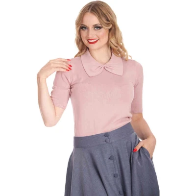 Afbeelding van Banned Bow Delight Gebreide trui L Roze