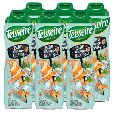 Afbeelding van Teisseire Orange Spritz Zero voor alcoholvrije frisdranken met authentieke sinaasappelspuit cocktailsmaak, 6 x 600 ml