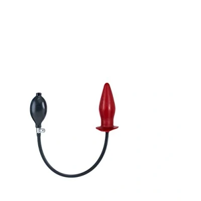Afbeelding van Opblaasbare butt plug harde kern ( schuim) rood large